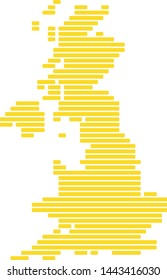 Map of Great Britain on white
