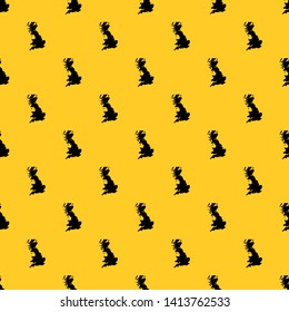Map of Great Britain pattern seamless vector repeat geometric yellow for any design