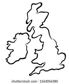 Map of Great Britain vector illustration
