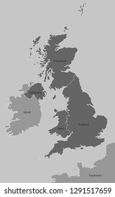 Map of Great Britain (with german inscription)