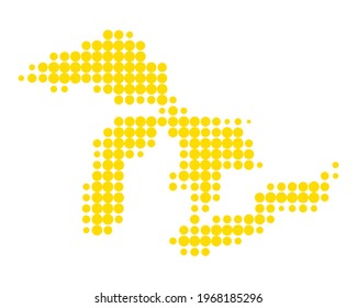 Map of Great Lakes on white