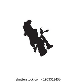 Map Of The Great Salt Lake. Vector Illustration