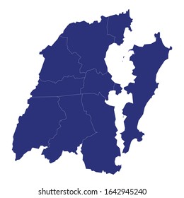 map of Greater Florianopolis is Metropolitan area of Brazil with borders of the municipalities