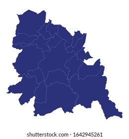 map of Greater Goiania is Metropolitan area of Brazil with borders of the municipalities
