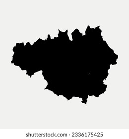 Map of Greater Manchester - England - United Kingdom region outline silhouette graphic element Illustration template design
