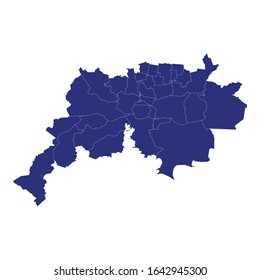 map of Greater Porto Alegre is Metropolitan area of Brazil with borders of the municipalities