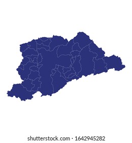 map of Greater Sao Paolo is Metropolitan area of Brazil with borders of the municipalities