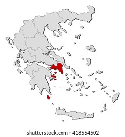 Map - Greece, Attica