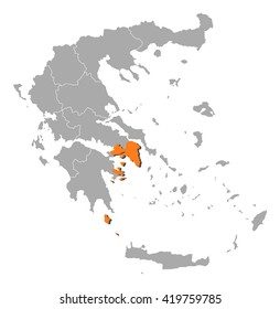 Map - Greece, Attica