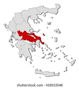 Map - Greece, Central Greece