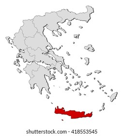 Map - Greece, Crete