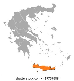 Map - Greece, Crete