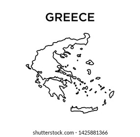 Map of Greece icon vector illustration