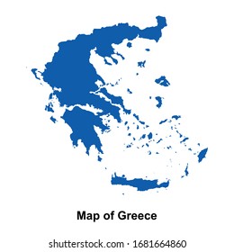 Map Of Greece Isolated Vector Illustration