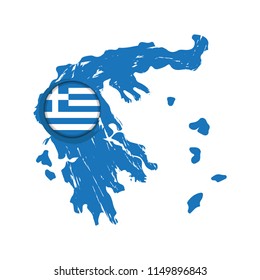 Map of Greece with a label