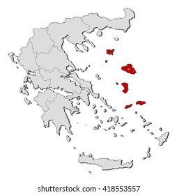 Map - Greece, North Aegean