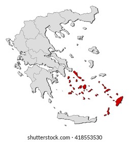 Map - Greece, South Aegean