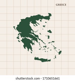 Map of Greece vector design template