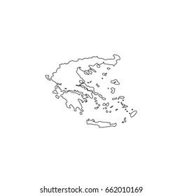 Map of Greece vector icon