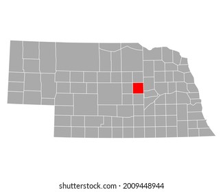 Mapa de Greeley en Nebraska en blanco