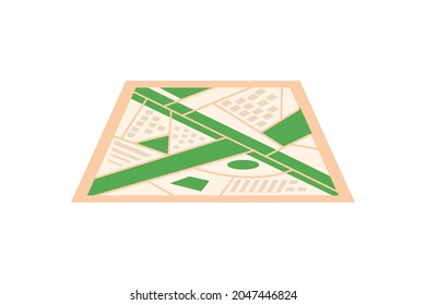 map with green routes on white background