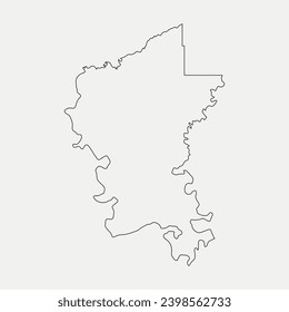 Map of Greene County - Alabama - United States outline silhouette graphic element Illustration template design
