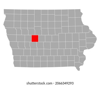 Mapa de Greene en Iowa en blanco