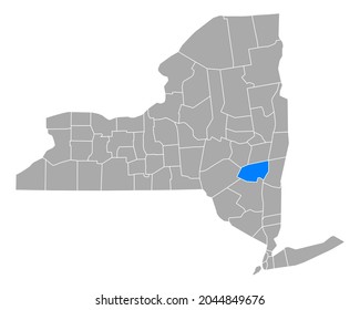 Map of Greene in New York on white