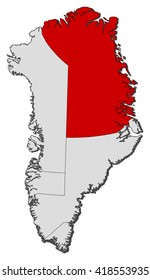 Map - Greenland, Northeast Greenland National Park