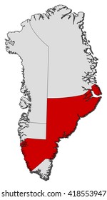 Map - Greenland, Sermersooq