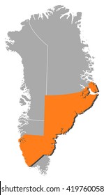 Map - Greenland, Sermersooq