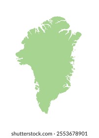 Map of Greenland. Silhouette of island.