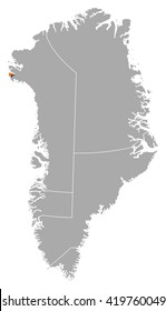 Map - Greenland, Thule Air Base