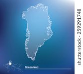 Map of Greenland - vector illustration