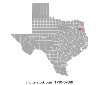 Map of Gregg in Texas on white