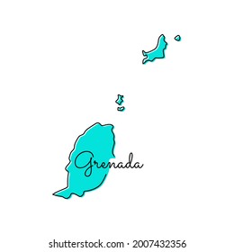 Map of Grenada Vector Illustration Design Template.