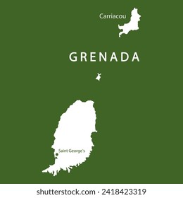 Map of Grenada vector illustration symbol design