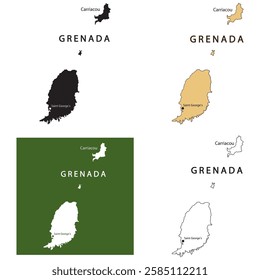 Map of Grenada vector illustration symbol design