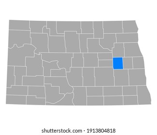 Mapa de Griggs en Dakota del Norte en blanco