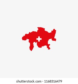 Map of Grisons - Switzerland Vector Illustration
