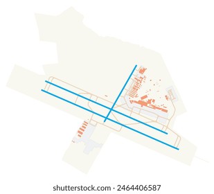 Map of Guadalajara International Airport (Miguel Hidalgo y Costilla Int'l) (IATA-code: GDL). Map Data from OpenStreetMap