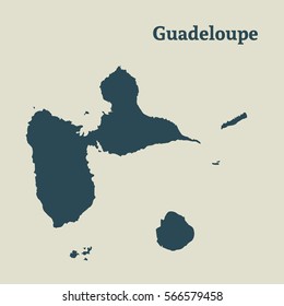 Map Of Guadeloupe. 