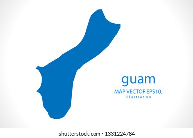 Map of guam - High detailed blue map on white background. Abstract design vector illustration