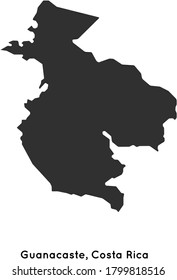 Map of Guanacaste, province of Costa Rica