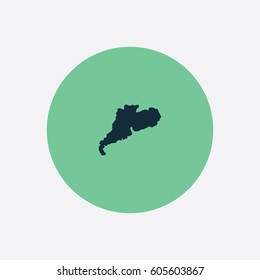 Map of Guangdong Vector Illustration