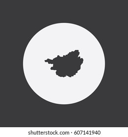 Map of Guangxi Vector Illustration

