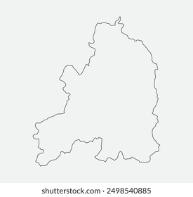 Map of Guarda - Portugal outline silhouette graphic element Illustration template design
