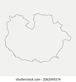 Map of Guarico - Venezuela outline silhouette vector illustration
