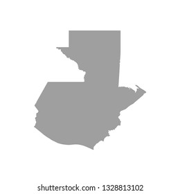 Map of Guatemala in gray on a white background