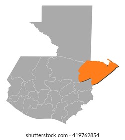 Map - Guatemala, Izabal